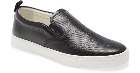 gucci slips on|gucci embossed slip on shoes.